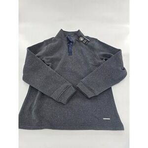 Swannies Golf Wolff Fleece Pullover 1/4 Snap Charcoal Navy Men's Size Medium M